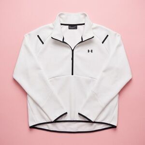 Under Armour white and Black Half-Zip Jacket